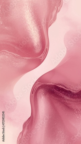 Nature-Inspired Abstract Gradient Background with Elegant Pink Burgundy Cream Palette for Valentine Seasonal Branding