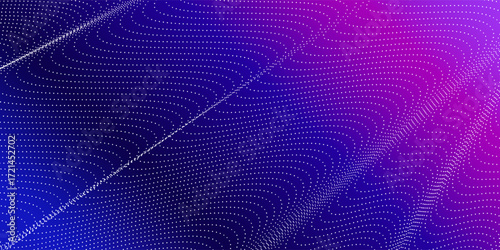 Abstract Gradient Background with Blue and Purple Dotted Pattern. Modern minimal design featuring smooth color transitions and grid dots, perfect for digital design, wallpapers, presentations, banners