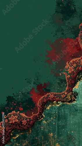 Bold Minimal Stark Contrast Background with Luxury Palette for Christmas Social Media