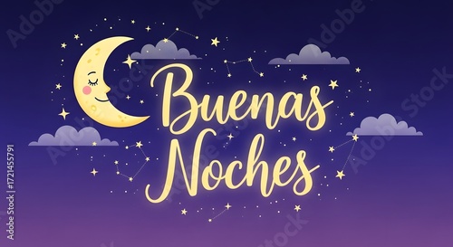Buenas Noches Greeting Design
