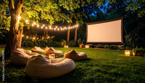 Backyard movie night