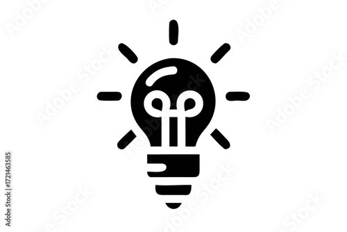 Illustration of a light bulb, symbolizing innovation, creativity, and the generation of new ideas and solutions for various challenges
