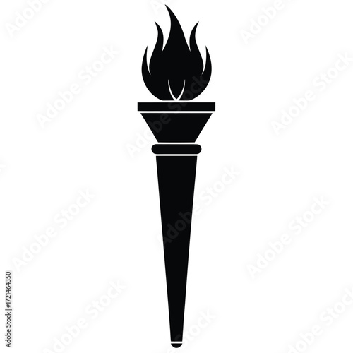Park Ranger isolated torch on white background