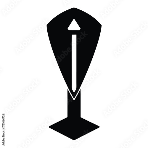 Park Ranger isolated trail marker on white background