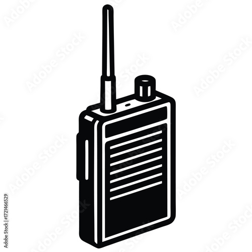 Park Ranger isolated walkie charger on white background