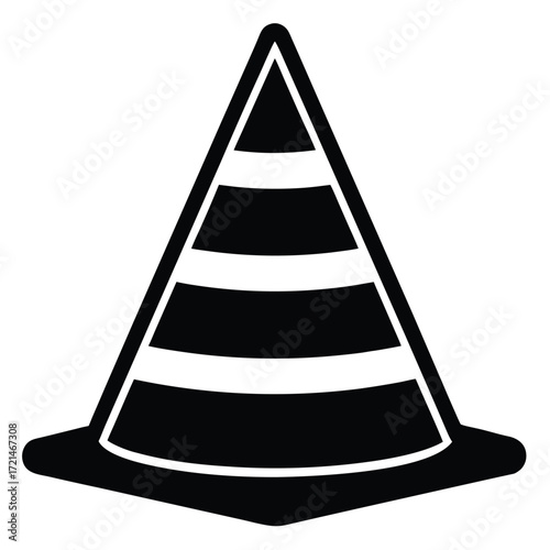 Park Ranger isolated warning cone on white background