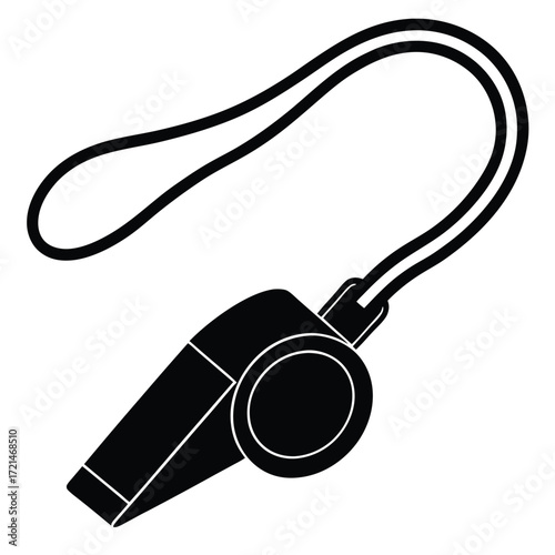 Park Ranger isolated whistle lanyard on white background
