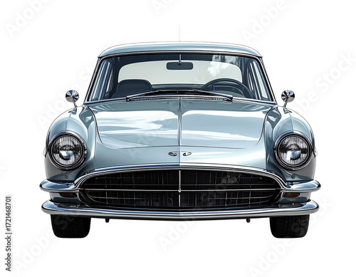 Front view car isolated on white background