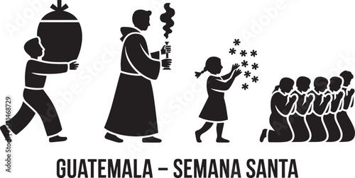 Semana Santa Guatemala Procession Symbol Holy Week Catholic Tradition Lent Celebration