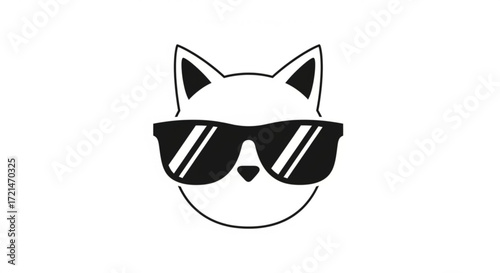 Cool cat with sunglasses this stylish feline embodies a carefree attitude, perfect for adding a touch of whimsy to your designs