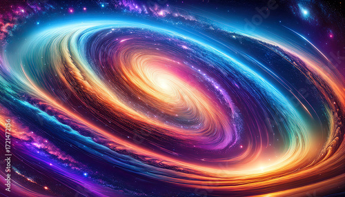 Mesmerizing Swirling Galaxies Create A Mystical Abstract Background Filled With Vibrant Colors And Cosmic Energy