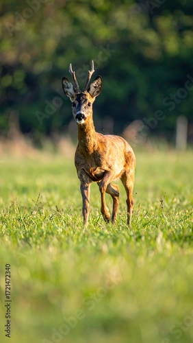 Roe deer in a field