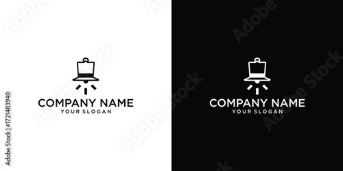 hat with bell logo design template