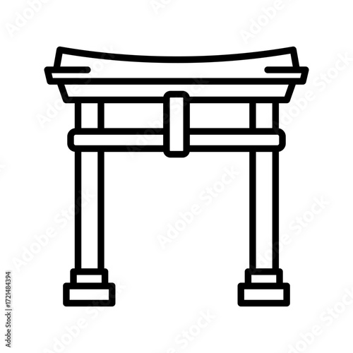 Torii icon on white background