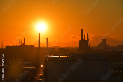神奈川県川崎市 川崎マリエンからの夕景