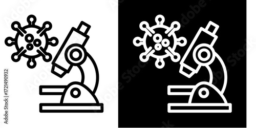 Virus Research  Icon Set White Style Collection