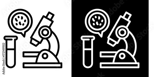 Pathology Laboratory  Icon Set White Style Collection