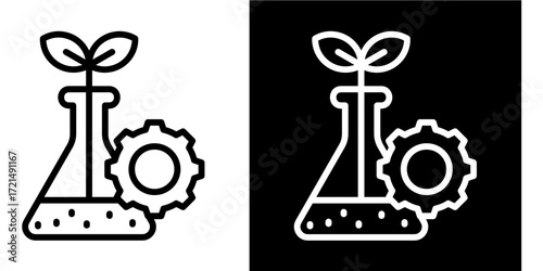 Controlled Environment Lab  Icon Set White Style Collection