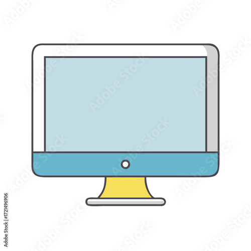 Illustration of a stylish desktop computer monitor with a clean design