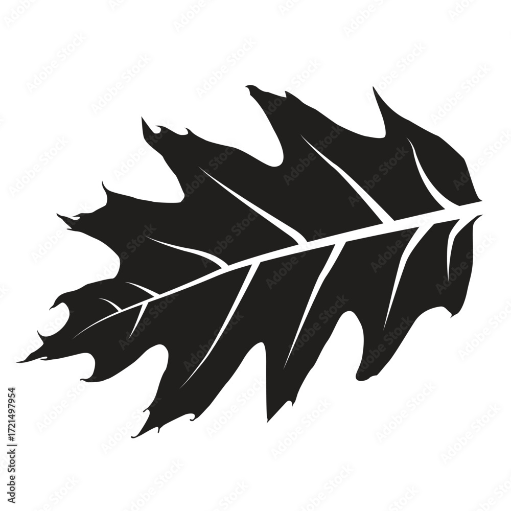 Fototapeta premium Realistic Leaf Vector Line Art – Botanical, Nature, Eco-Friendly Illustration