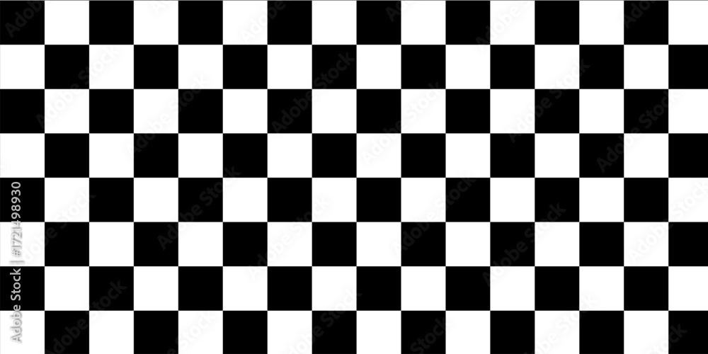 Fototapeta premium Black and white checkered pattern, Checkerboard seamless pattern