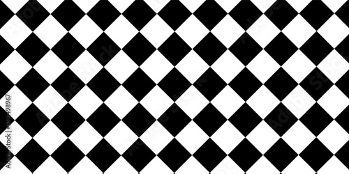 Black and white checkered pattern, Checkerboard seamless pattern