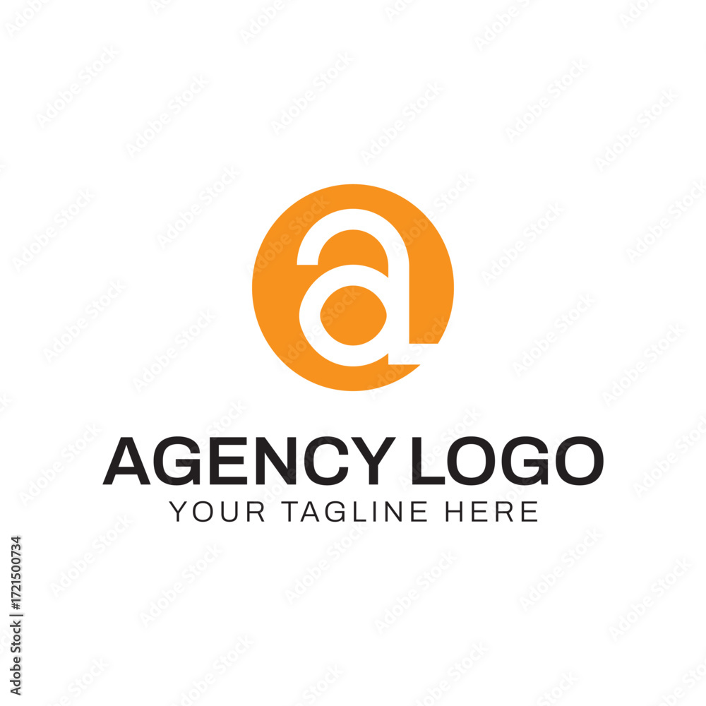 Fototapeta premium Letter A logo design with a creative, unique concept - use for Creative and Marketing Agencies or Tech Logo - Monogram of A for Creative people and Industry.