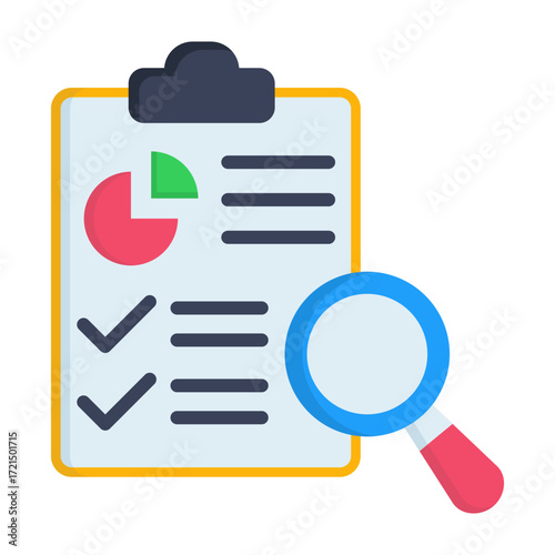 Audit Trail Flat Vector Icon