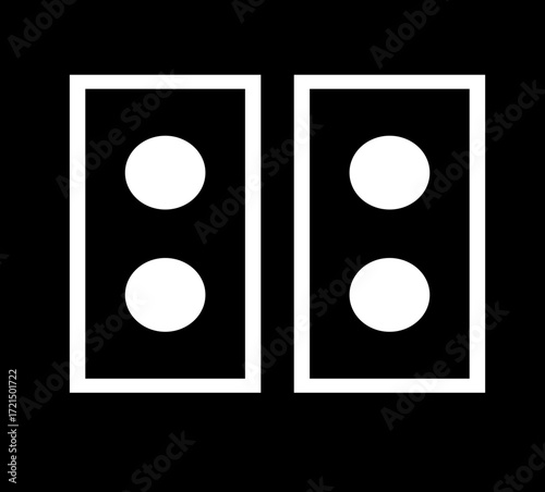 Electric Switchboard Icon in Black Color Flat Style Circuit Panel Vector Electrical Board Symbol Power Control System Interface