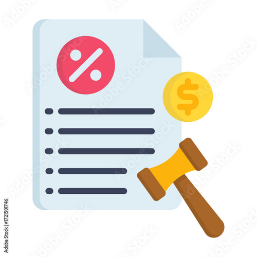 Tax Compliance Flat Vector Icon