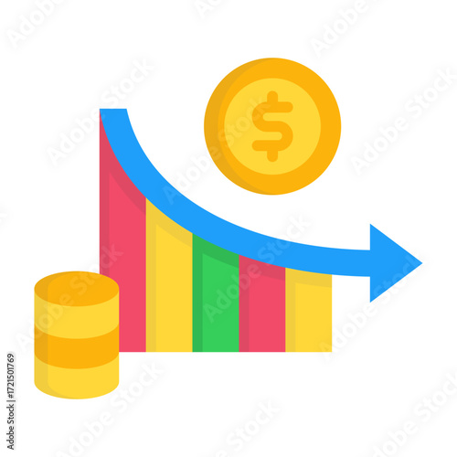 Depreciation Flat Vector Icon
