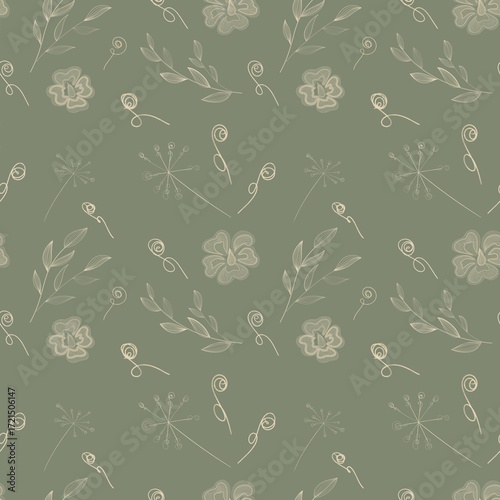 seamless floral background in pastel colors