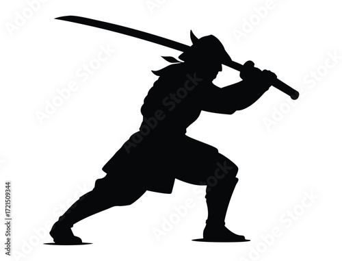 Traditional Japanese Samurai Vector Artwork