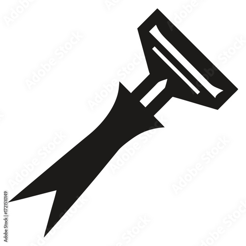 Vector art illustration of a digital digital razor 