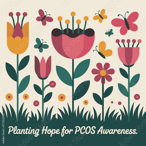Planting Hope PCOS Awareness Floral Design