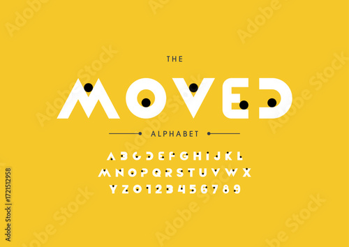 Abstract modern alphabet fonts. Typography bold with dot regular. Typography uppercase and lowercase fonts. vector illustration
