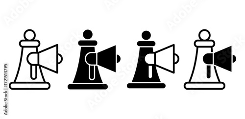 Content strategy vector icon. Symbol of planning, publishing, and managing digital marketing content.