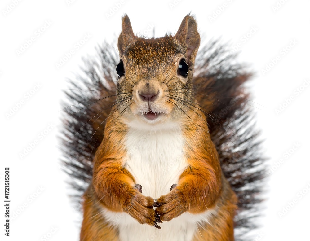 Fototapeta premium Close-up of a squirrel, facing forward