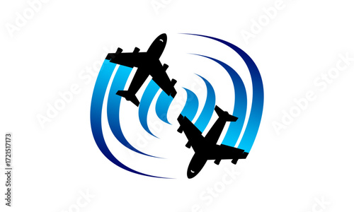 Airplanes travel icon design vector