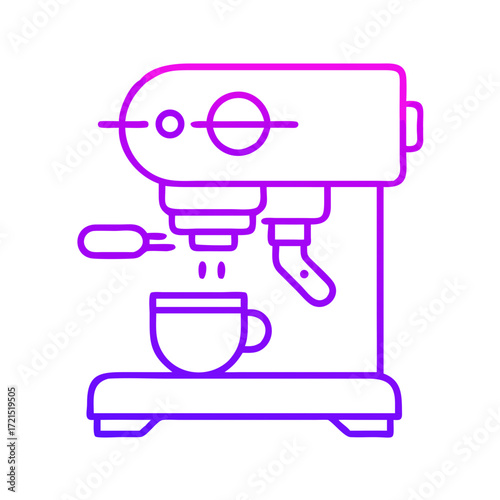 A modern espresso machine brewing a fresh cup of coffee