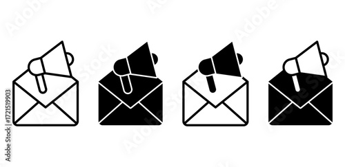 Email campaign vector icon. Symbol of digital communication, promotional messages, and marketing outreach.