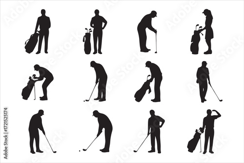 Farm and Garden Work Silhouettes – Rural Worker Vector Graphics Set