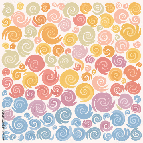 Abstract Pastel Swirl Pattern Background