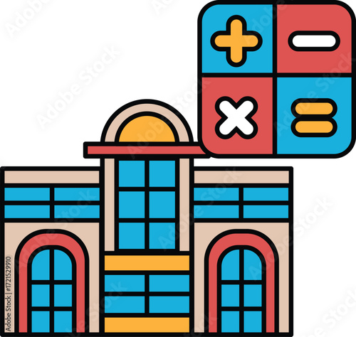 A building with a large window and a sign that says "Addition"