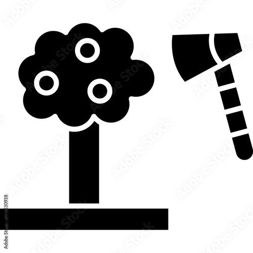 Deforestation Icon Vector Element