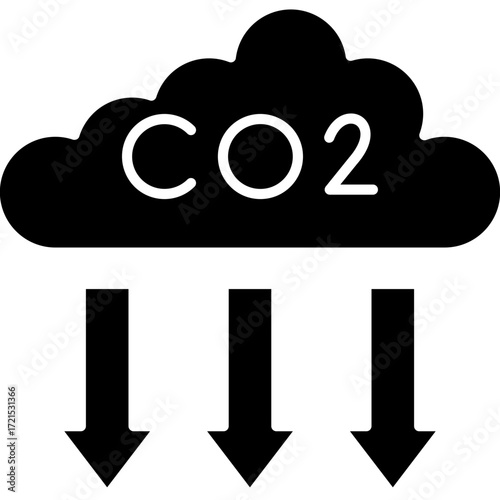 Carbon Dioxide Icon Vector Element