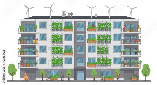 Dynamic Urban Living: Modern Flat Design Apartment for Real Estate & Smart Tech Solutions