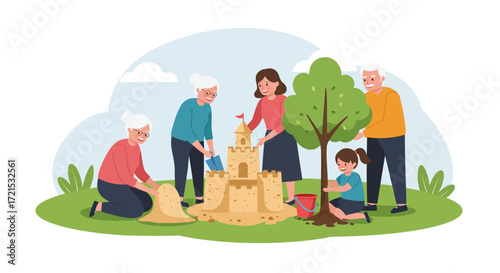 Unified Generations: Inclusive Family Group for Modern Marketing & Corporate Communications