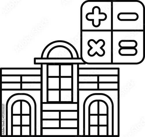 A building with a large window and a sign that says "Addition"