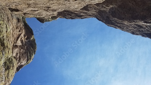 Looking Up at the Sky and Rock Walls, Chiricahua National Monument, Arizona